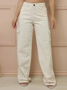 Women Jeans - Màu be - Xem 1