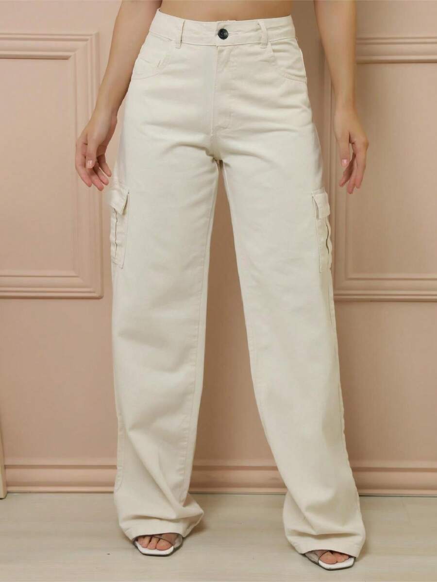 Women Jeans - Màu be - Xem 1