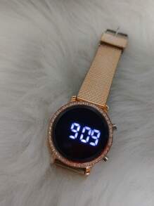 Men's Digital Watches - 玫瑰金 - 查看 1