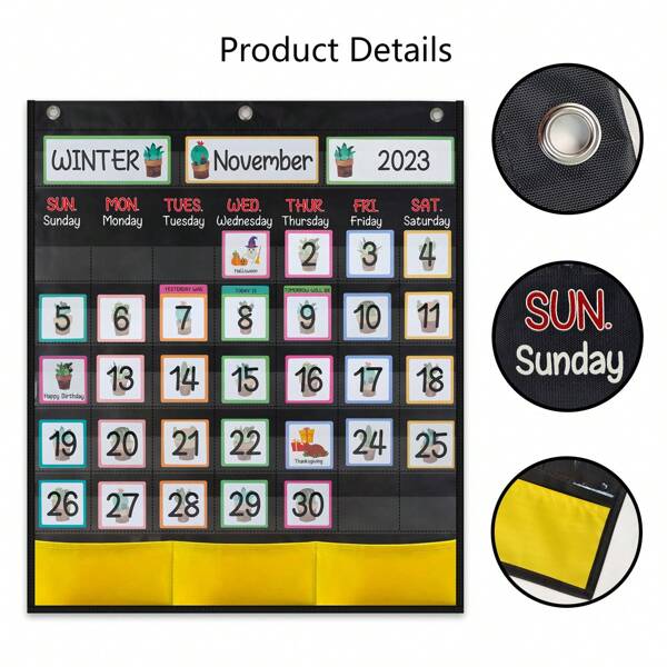 The Ultimate Classroom Calendar Pocket Chart for Kids - Simplified ...