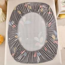 1 件柔软厚实法兰绒床笠，珊瑚绒，毛绒光滑质地，可机洗，秋冬季必备床上用品 - 彩色 - 查看 10