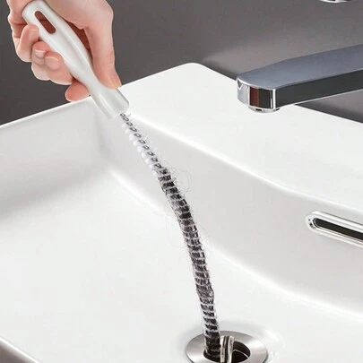 1pc Pipe Dredging Brush Bathroom Hair Sewer Sink Cleaning Brush Drain Cleaner Flexible Cleaner Clog Kitchen Items Kitchen Accessories Kitchen Kitchen Tools