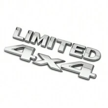 Car 4 X 4 +Limited Chrome 3D Decal Emblem Sticker Nameplate Badge Decoration - Silver - View 11