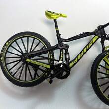 Metal Alloy Mountain Bike Model, Mini Bicycle Toy In 1:10 Scale With Colorful Splicing Design, Collectible Item Bikes, Car, Bicycle, Toy Bikes, Toy Bus, Car With Remote - Army Green - View 4