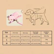 1 Miếng Chất vải Đôi cánh Angel Ngực Trở lại Dây đeo Với Dây kéo Đối với Nhỏ bé Và Kích thước trung bình Thú cưng - Hồng - Xem 5