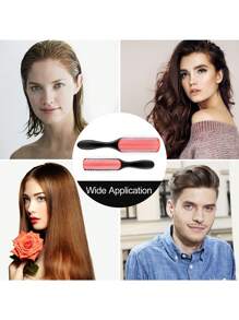 1 件卷发刷卷发定型刷适用于浓密卷发、男女波浪发，易于清洁的发刷，用于造型、解结、塑形、抚平、吹干、分离、卷发定型，送给女性和女孩妈妈妻子姐妹青少年女孩朋友生日新年婚礼圣诞派对旅行用品的礼物，在家或外出时，包装和款式颜色和一些零件随机发送，光滑后刷，理发配件，吹风机 - 均碼 - 查看 2