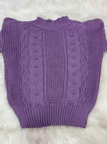 Women Sweaters - Violet Purple - View 2