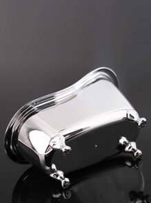 1入組浴缸形狀化妝刷收納籃 - 銀色 - 查看 3