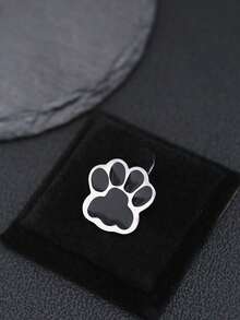 1 件不銹鋼貓爪形男士胸針