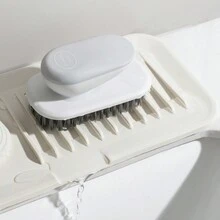 1pc Thickened Silicone Kitchen Faucet Drain Pad In Beige, Bathroom Sink Organizer Faucet Base Waterproof Pad - Beige - View 7