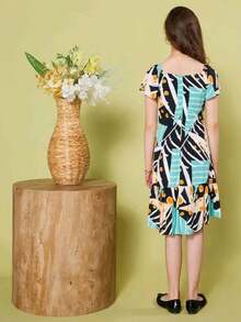 Teen Girls Dresses - Blanco y Negro - Ver 2