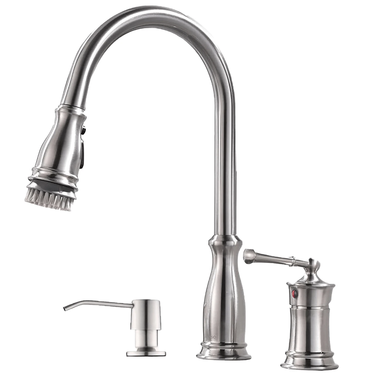 3 Hole Kitchen Faucet With Sprayer