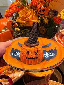 6PCS Đồ dùng trang trí tiệc Halloween Đĩa giấy hình quả bí ngô, Đĩa đựng cốc tiệc dùng một lần Vật dụng trang trí tiệc Halloween, Giáng sinh - Nhiều màu - Xem 2