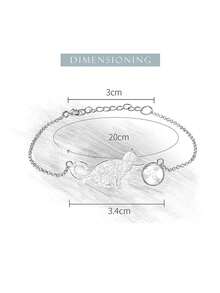 1入組貓玩球手環適合女士S925純銀藍晶和天河石手環情人節魅力四射手工製作精細的女士們首飾類禮品