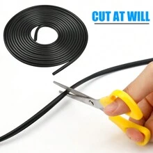 16.5ft Màu Đen Cửa Ô Tô Viền Viền Khóa Bảo Vệ Khuôn Dải Cao Su Chống Trầy Xước - Một cỡ - Xem 7