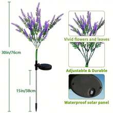 2pcs Wheat Ears Garden Solar Lawn Lights, Outdoor Decorative Lighting - Two packets of ears of wheat - View 5