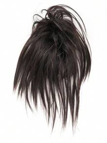 Claw Clip Messy Bun Hair Piece Chignon Hair Tinsel Mixed Glitter.Claw Clip Ponytail Hairpieces Synthetic