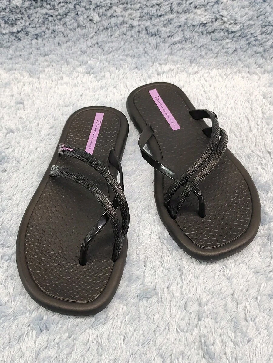 Women Flat Sandals - 黑色 - 查看 1