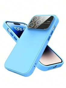 Habyby Lens Camera Protector Matte Skin Touch PC back Anti-Yellow Sierra Blue Case Compatible with iPhone - Baby Blue - View 1
