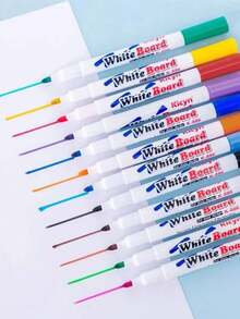 8 Piezas Plumas Mágicas De Pintura Al Agua Con 8 Colores Diferentes, De Tinta Flotante Que Permite Dibujar Sobre Agua, Coloridos Rotuladores Para Pizarra Blanca, Con Gran Capacidad - Multicolor - Ver 6