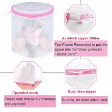 3个装文胸洗衣袋，适用于洗衣机，Liwilong文胸洗衣袋，文胸清洁袋，袜子洗衣袋，内衣洗衣袋，文胸清洁保护套，网状洗衣袋（6x6英寸，3个装） - 白色 - 查看 4