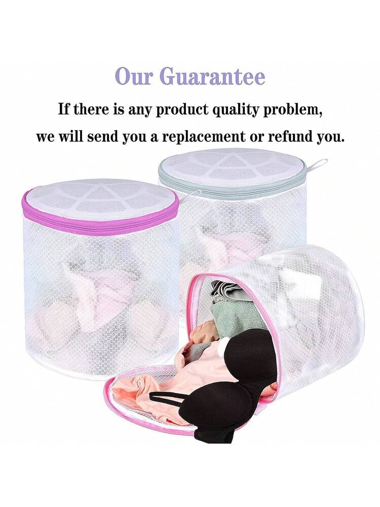 3pcs Bra Laundry Bag, Suitable For Washing Machine, Liwilong Bra Washing Bag, Bra Cleaning Bag, Sock Laundry Bag, Lingerie Washing Bag, Bra Cleaning Protective Cover, Mesh Washing Bag (6x6 Inch, 3 Pack)