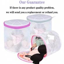 3个装文胸洗衣袋，适用于洗衣机，Liwilong文胸洗衣袋，文胸清洁袋，袜子洗衣袋，内衣洗衣袋，文胸清洁保护套，网状洗衣袋（6x6英寸，3个装） - 白色 - 查看 6