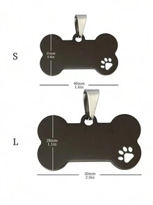 1pc Halloween Theme Pet Tag With Multilanguage (happy Halloween) - Dutch - Black - View 2