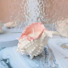 1 pièce Bougie parfumée à la coquille de mer unique personnalisée pour la décoration de la maison, cadeau d'anniversaire spécial, présent pour améliorer l'atmosphère des fêtes