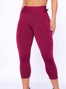 WOLFOX Plus Size Sports Leggings & Pants - Burgundy - View 3