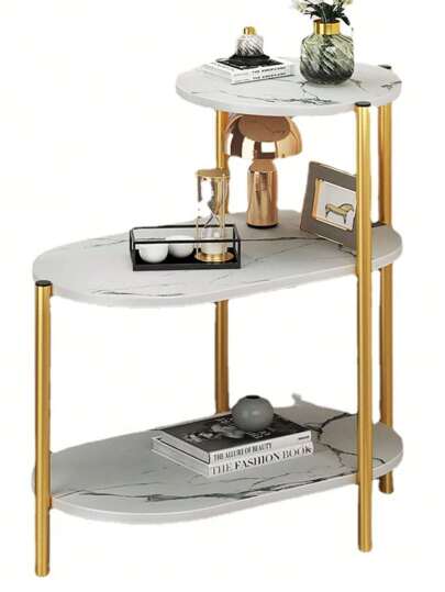 Mesa Lateral 3 Andares Mesa de Centro Multiuso Apoio Decoração