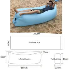 Red Portable Inflatable Sofa - Red - View 3