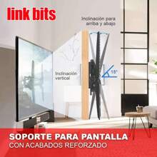 Monitor Mounts TV Mounts For Wall Screens 26'' To 55'' - Black - View 3