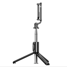 4 In 1 Portable Selfie Stick Tripod With Detachable Wireless Remote Control, Extendable Lightweight Mobile Phone Stand Compatible With Apple IOS/Android Smartphone - Black - View 2