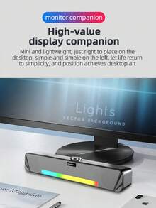 原裝聯想 TS33 有線音箱 360 環繞立體聲家庭影院台式電腦低頻低音炮兼容 USB/3.5 毫米接口 - 黑色 - 查看 8