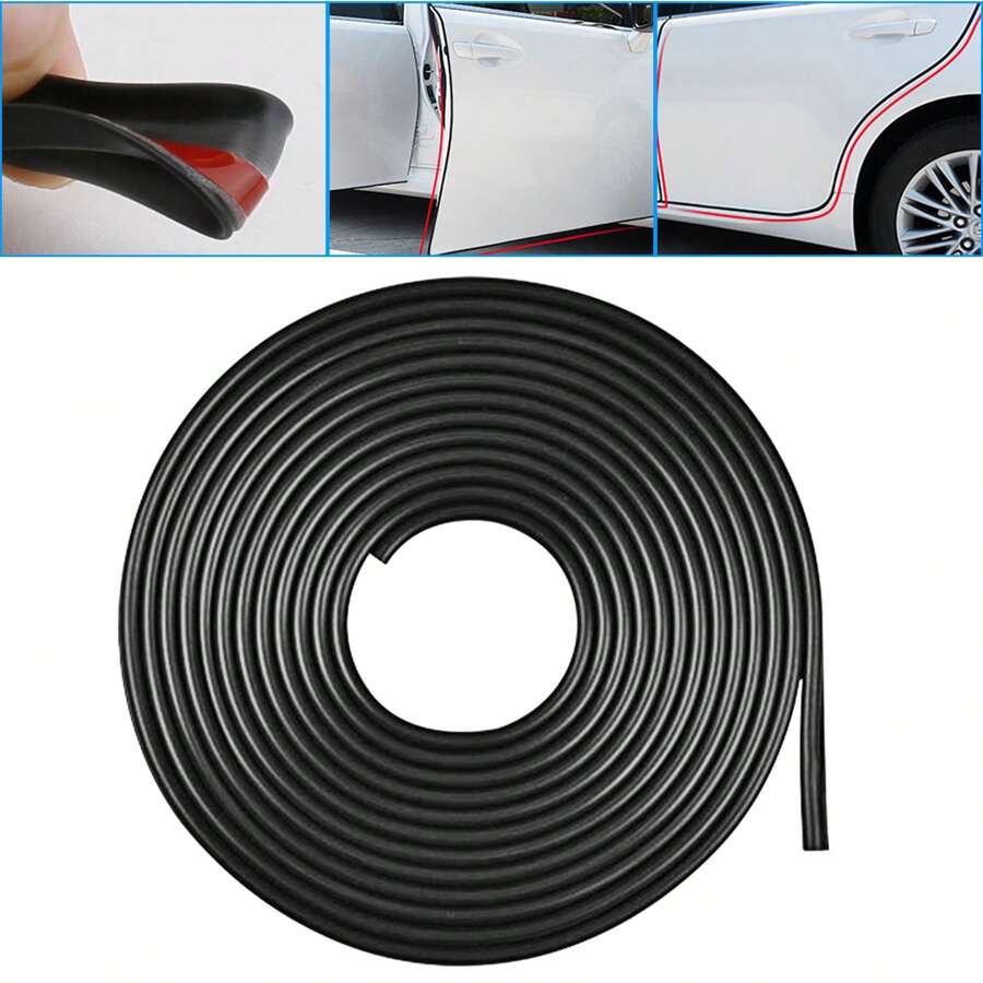 16.5ft Màu Đen Cửa Ô Tô Viền Viền Khóa Bảo Vệ Khuôn Dải Cao Su Chống Trầy Xước - Một cỡ - Xem 1