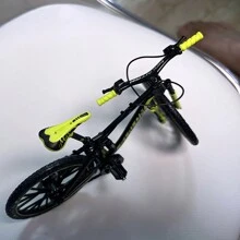 Metal Alloy Mountain Bike Model, Mini Bicycle Toy In 1:10 Scale With Colorful Splicing Design, Collectible Item Bikes, Car, Bicycle, Toy Bikes, Toy Bus, Car With Remote - Army Green - View 6