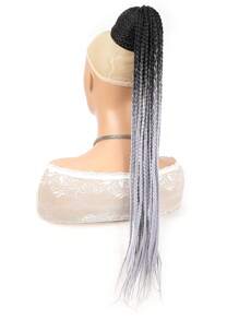Extension De Queue De Cheval Tressée À Cordon De Serrage Pour Femmes Avec Cheveux 3x Box Braids Longs, Extensions De Cheveux De Queue De Cheval Clip Synthétiques