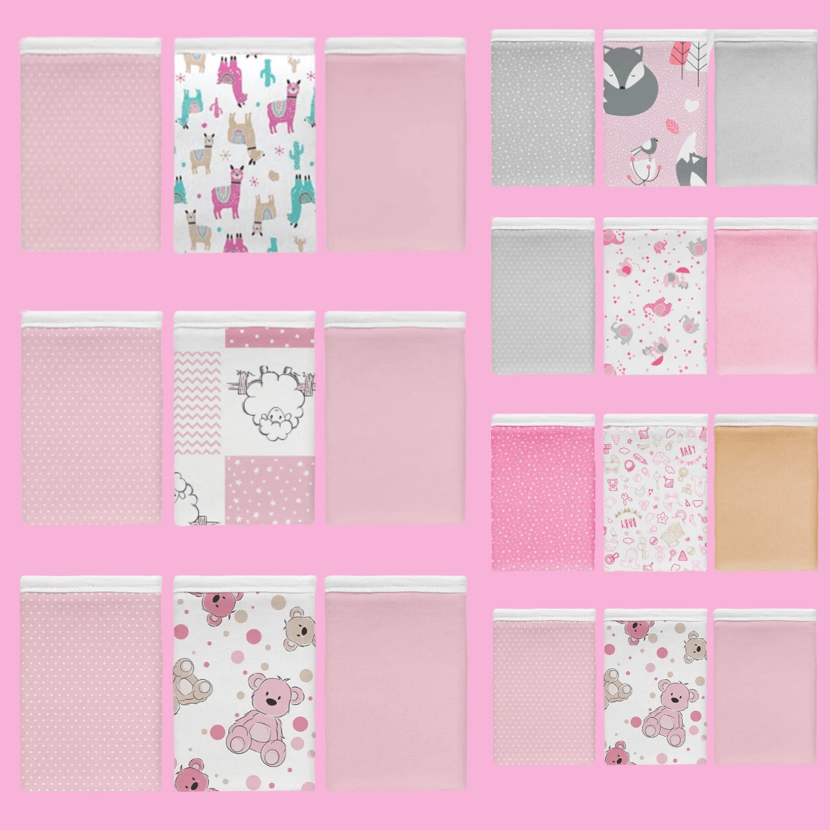 Baby Bedding Sets - Màu Hồng baby - Xem 1