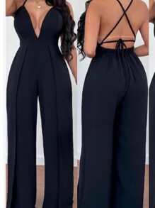 Women Jumpsuits - 黑色 - 查看 2