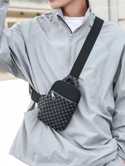 TIANDINGYU Klassiskt mode Pu-bröstväska för män Minimyntväska Telefon Organiserad påse Gata Fritidsväska Pendlingsväska Fanny Pack Crossbody-väska Slingväska Axelväska För att gå ut Resa Vandring Stor kapacitet Multifunktionella utomhusdekaler Väskor Vinter Tillbaka till skolan Alla hjärtanspresenter Vintage Det sportiga livet Presentväska Pack Bältesväska Midjeväska Vår vintage Väskor Skolmaterial Tryck Sidoväskor