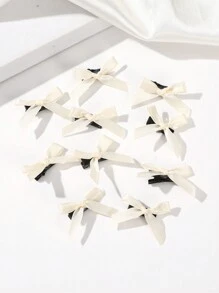 10pcs Ballet Style Bow Hair Clips Cute