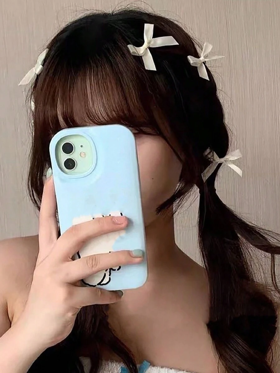 10pcs Ballet Style Bow Hair Clips Cute