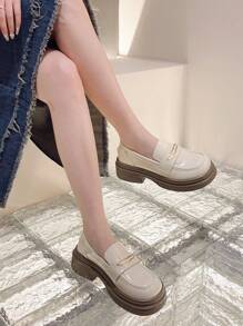 2023秋季新款厚底粗/中跟女鞋休閒舒適百搭