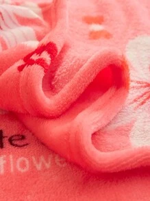 1pc Printed Universal Seasonal Flannel Blanket, Summer Nap Quilt, Golden Mink Blanket For Home Bedroom