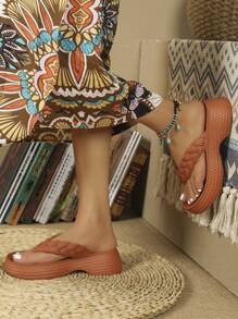 2023 New Arrival Fashionable All-match Non-slip Slippers - Brown - View 2