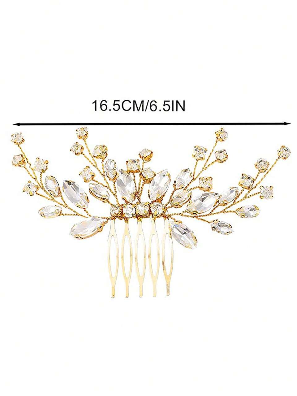 1pc Bridal Alloy & Rhinestone Hair Comb, Perfect For Wedding, Party And Gathering Royal Tiaras. Valentine's Day Accessories