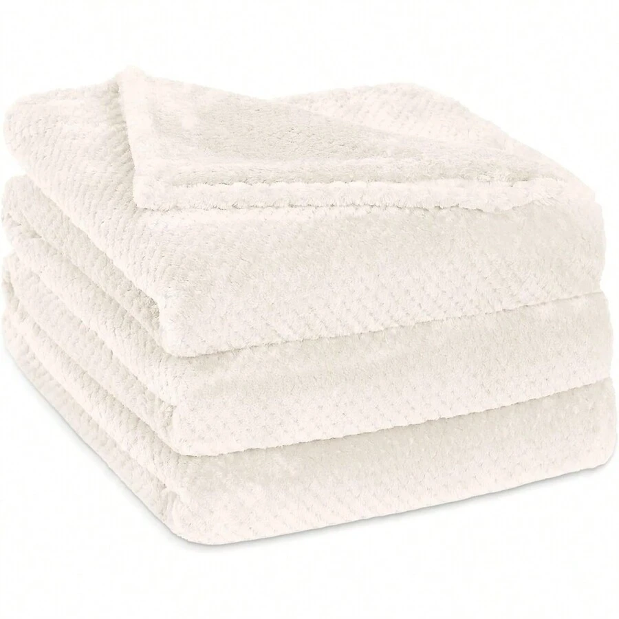 羊毛毛絨毯,超大蓬鬆床鋪適用於沙發,柔軟舒適的毛皮裝飾,適用於床和沙發的厚毯(米色)