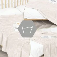 羊毛毛絨毯,超大蓬鬆床鋪適用於沙發,柔軟舒適的毛皮裝飾,適用於床和沙發的厚毯(米色)