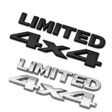 Car 4 X 4 +Limited Chrome 3D Decal Emblem Sticker Nameplate Badge Decoration - Silver - View 9